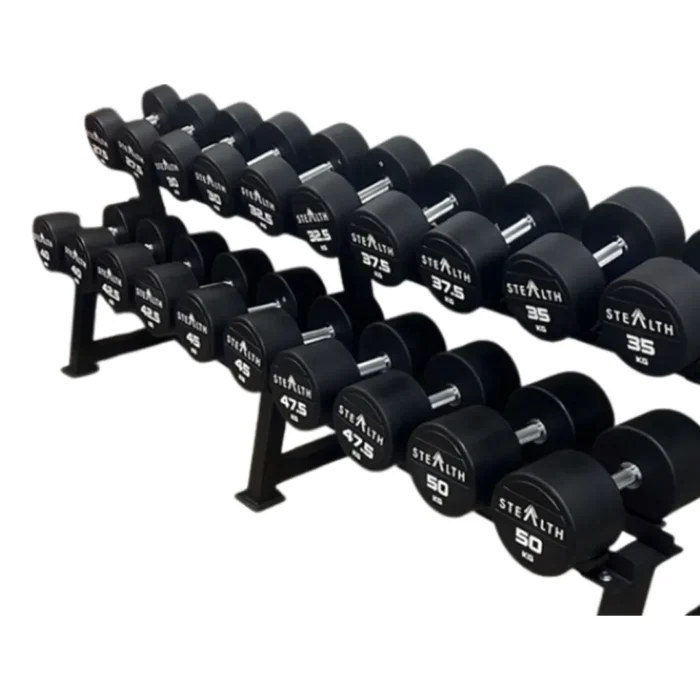Stealth Elite Dumbbell Sets – Rubber-Coated (2.5kg to 50kg) - Image 1