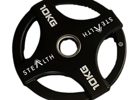 Stealth Olympic Weight Plates – Rubber-Coated Grip Plates (2.5kg to 20kg)