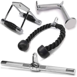 Stealth Elite Cable Attachment Set – Tricep Bar, Rope, Row Bar, V Bar